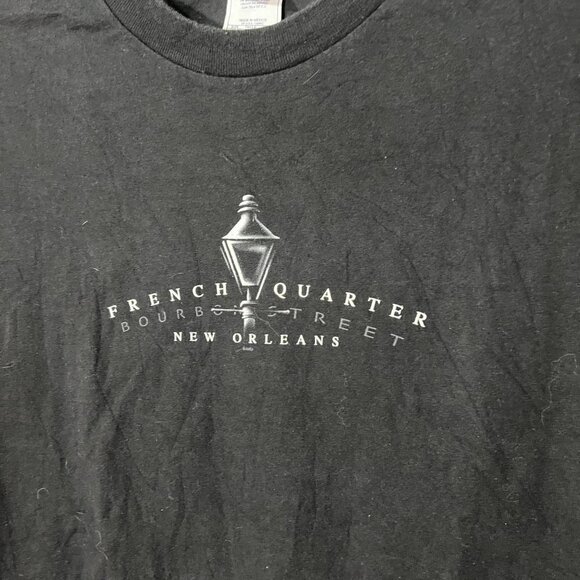 Vintage New Orleans French Quarter Bourbon Street Graphic Short Sleeve T-Shirt - Picture 3 of 4